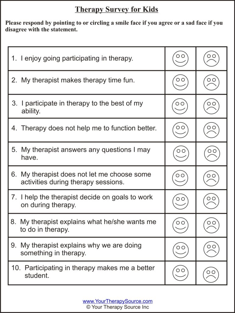 Therapy Survey for Kids
