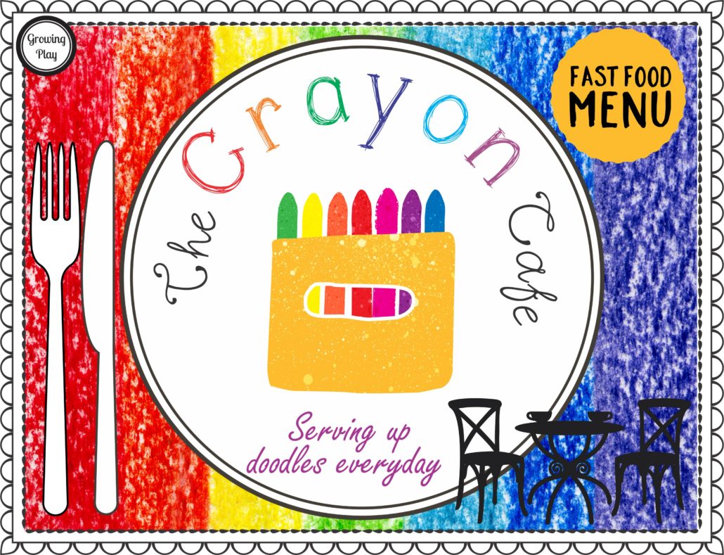 The Crayon Cafe - Fast Food Menu