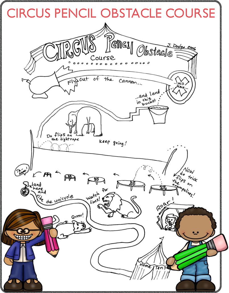 Circus Pencil Obstacle Course