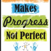 Practice Makes Progress Not Perfect - Occupational Therapy Poster