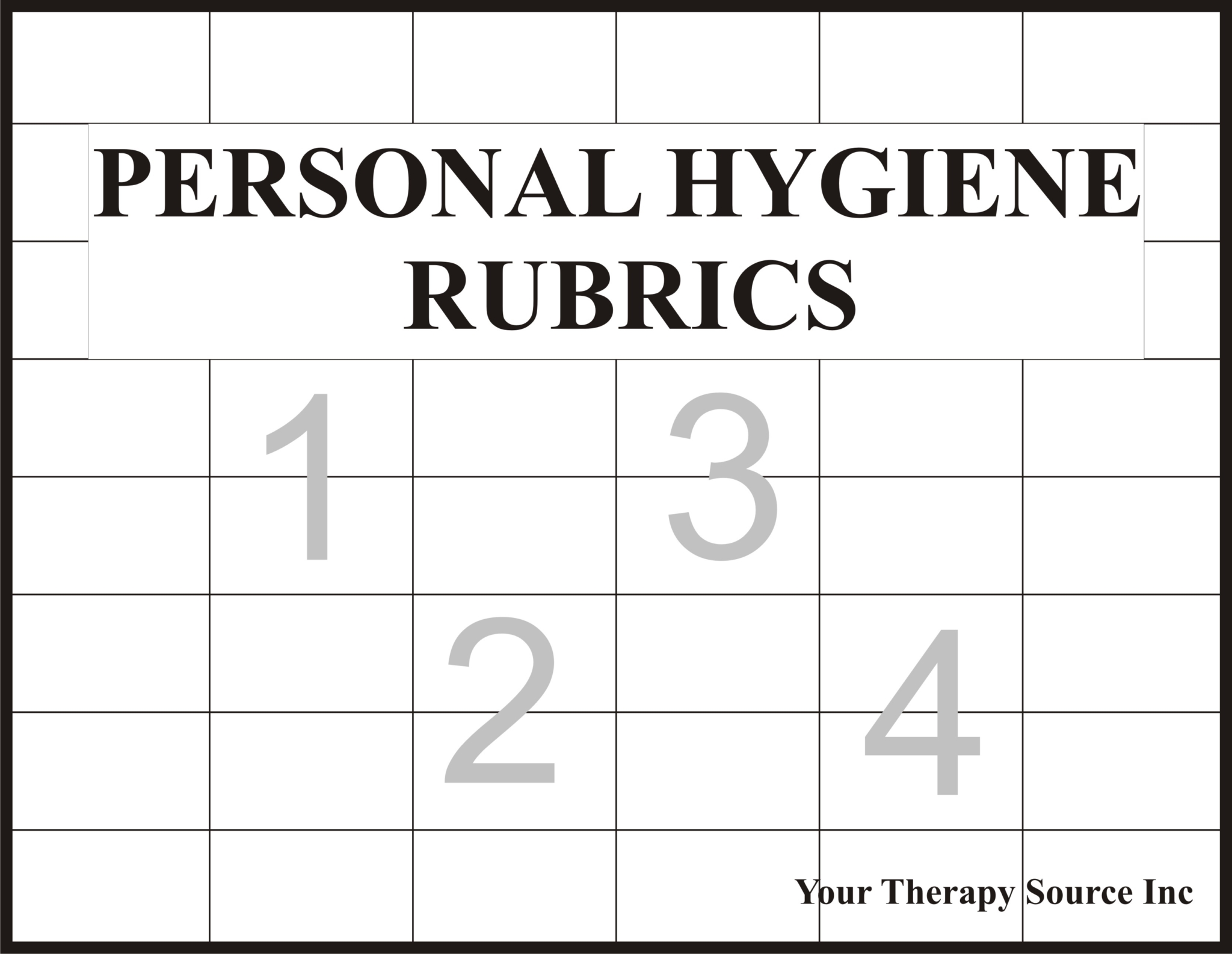 Personal Hygiene Rubrics