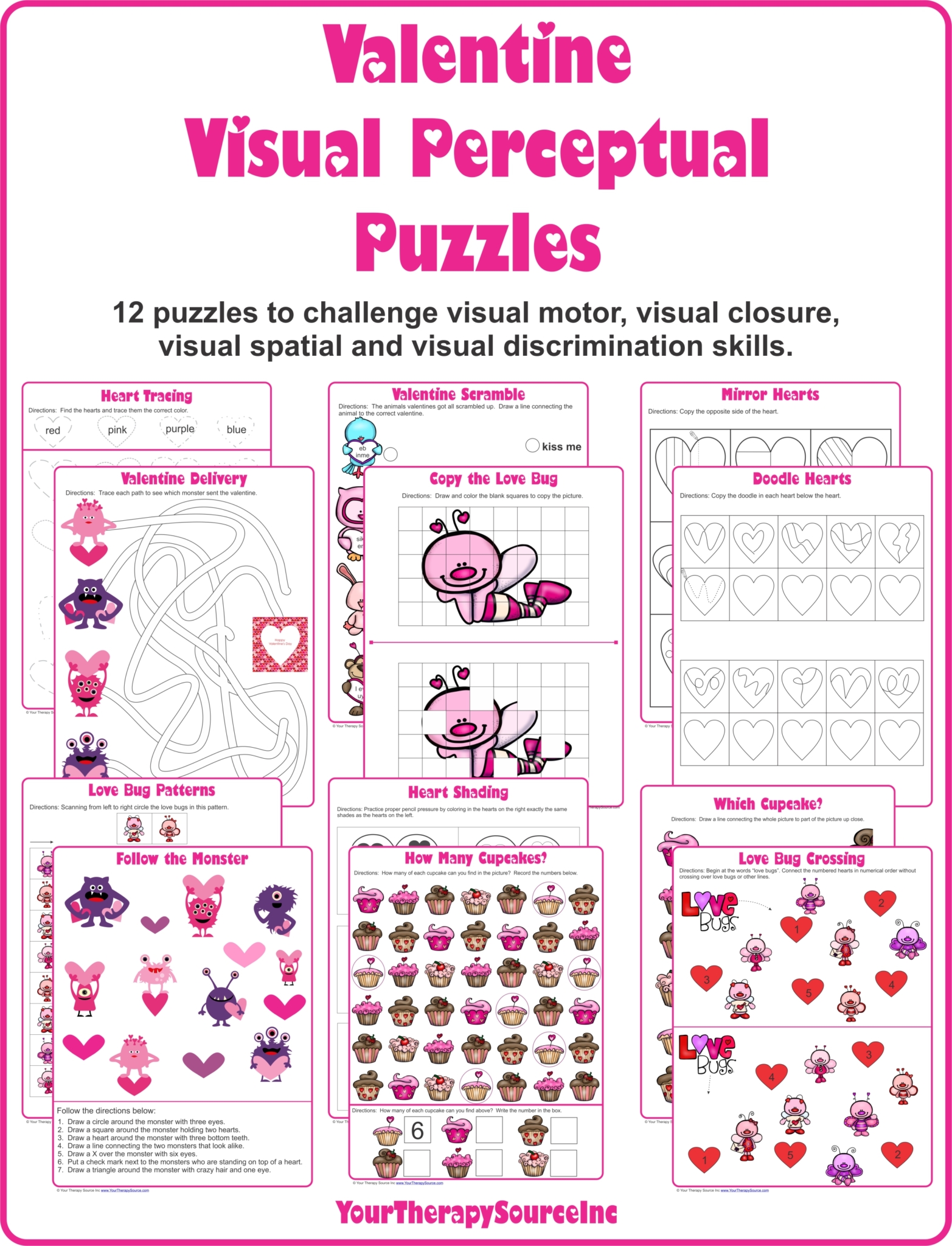 Valentine Visual Perceptual Puzzles