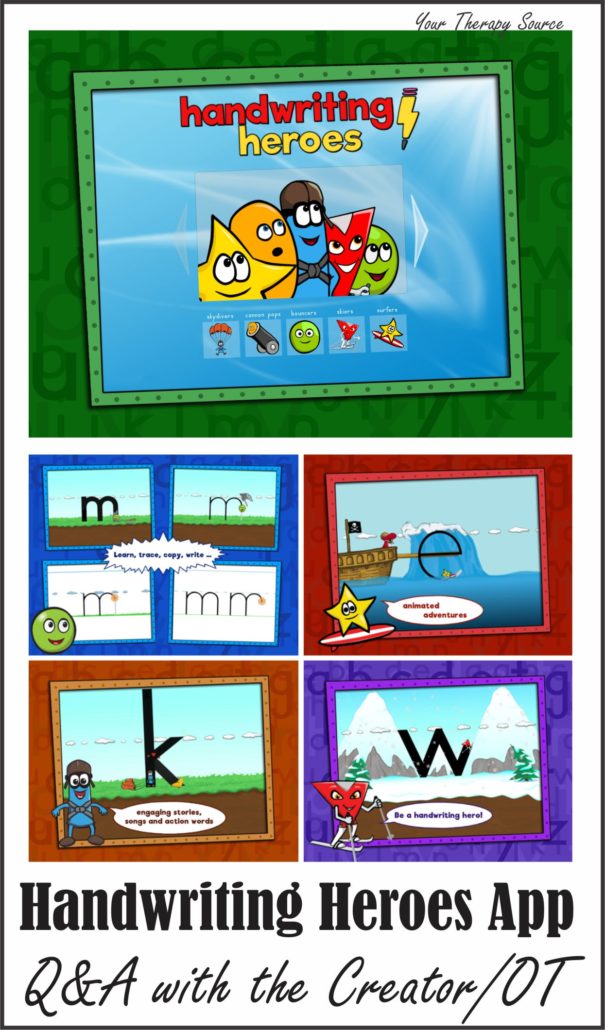 Handwriting App Handwriting Heroes Created by OT