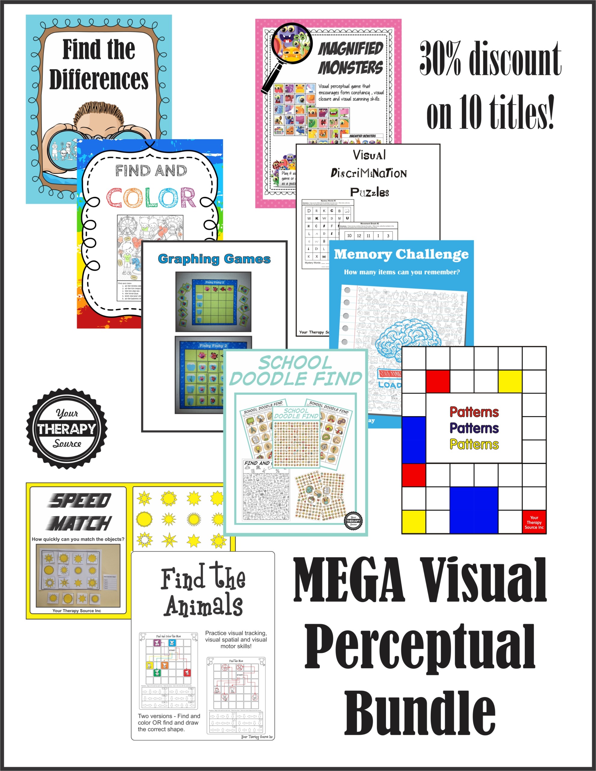 Mega Visual Perceptual Bundle - Your Therapy Source