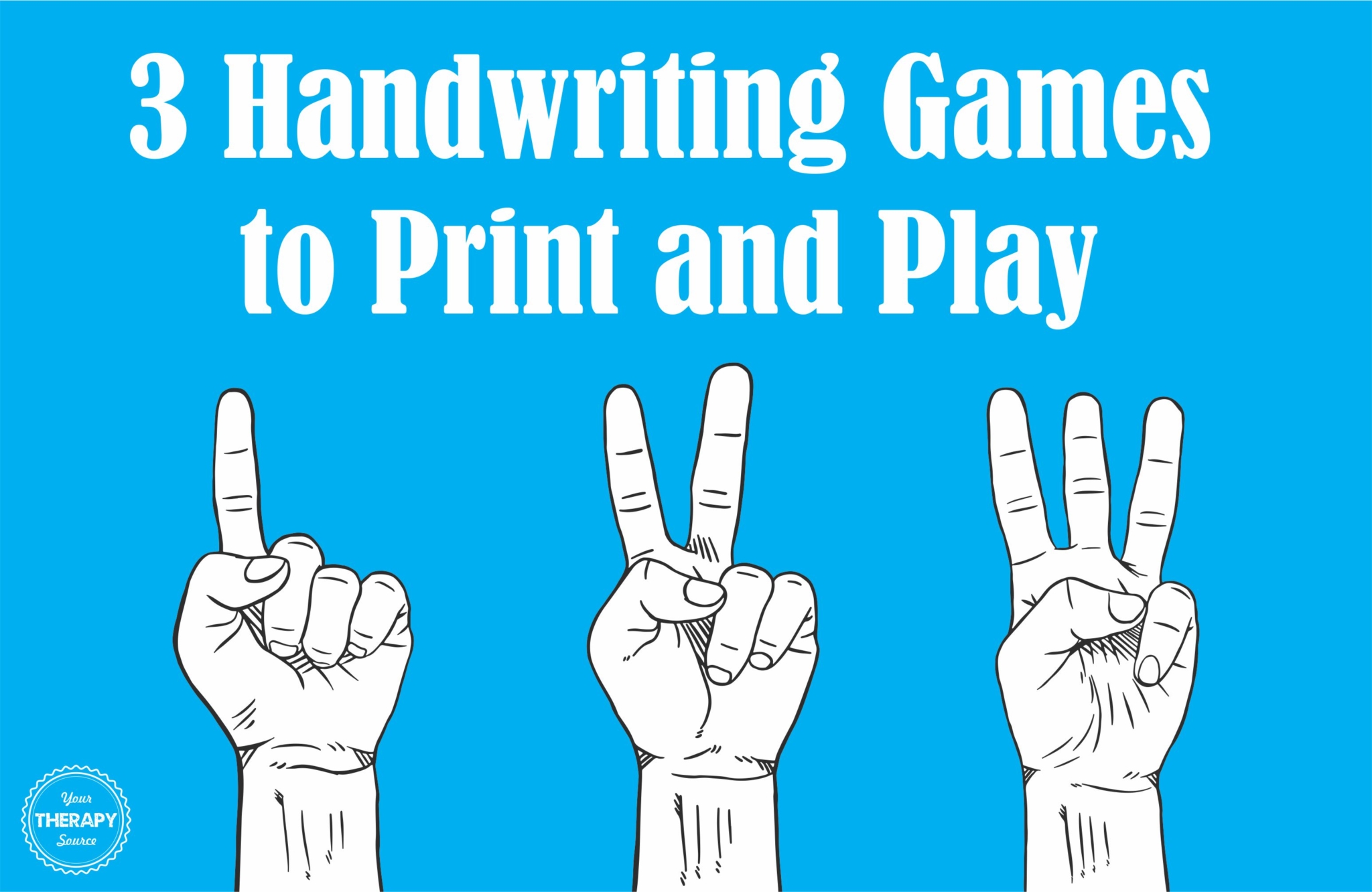 Try adding some fun to your handwriting practice with these 3 FREE handwriting games to just print and play.  No prep required!