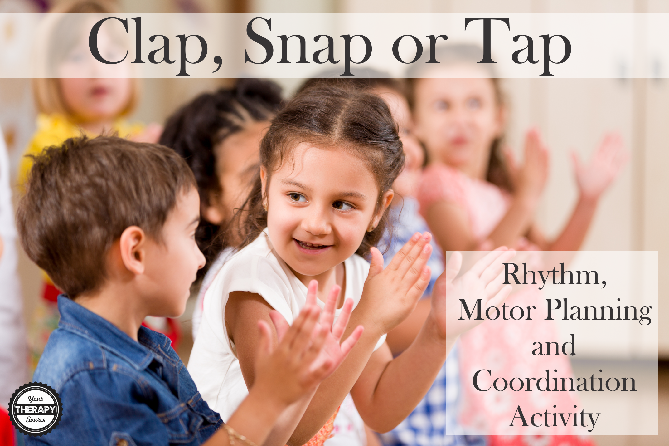 What is body percussion? Body percussion is using different parts of the body to make music.  Have you ever stopped to think how may sounds you can make with your body?  You can clap, snap, tap, stomp, click and more.  