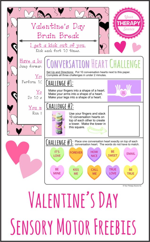 Valentine Sensory Motor Packet Freebie