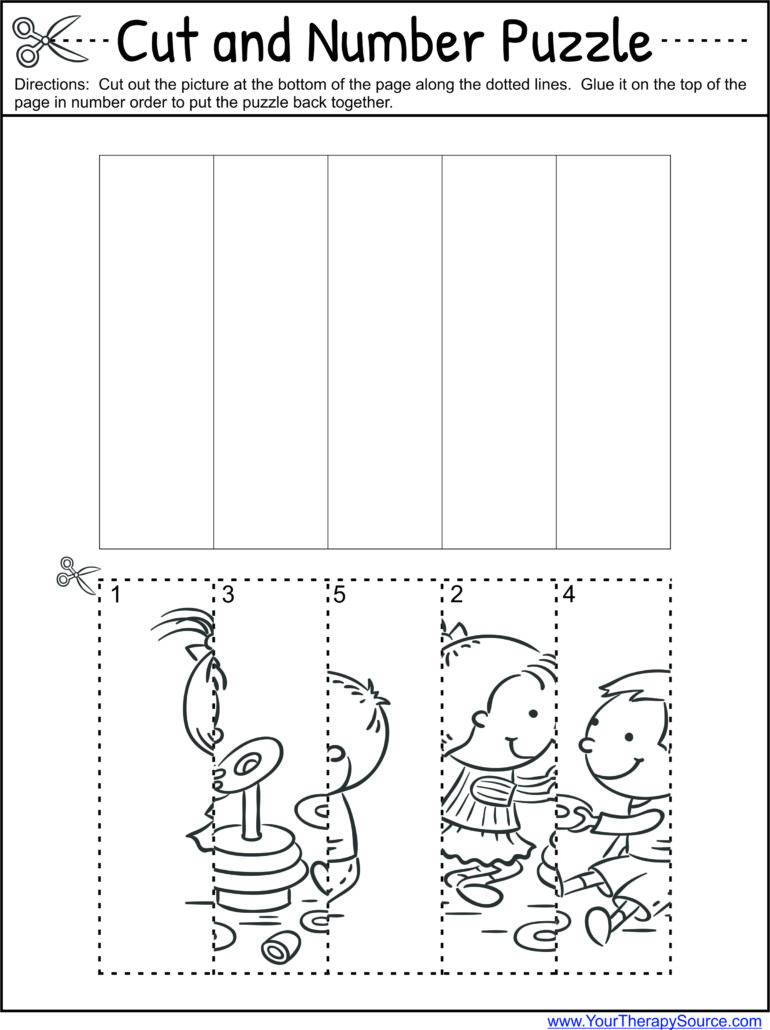 Cut and Number Puzzle