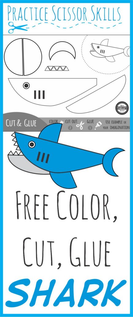 Color Cut Glue Shark
