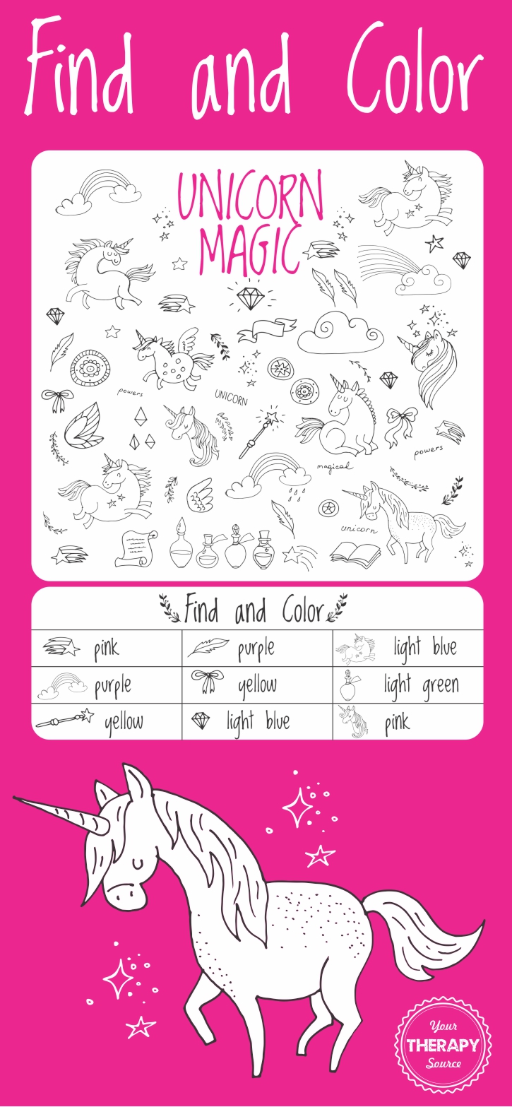Unicorn Find and Color