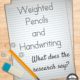 Weighted Pencils and Handwriting