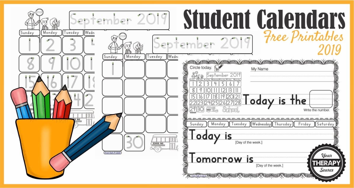 These FREE morning meeting calendar work printables, created by a school-based OT, provide differentiated instruction for students to participate during calendar time and morning work.