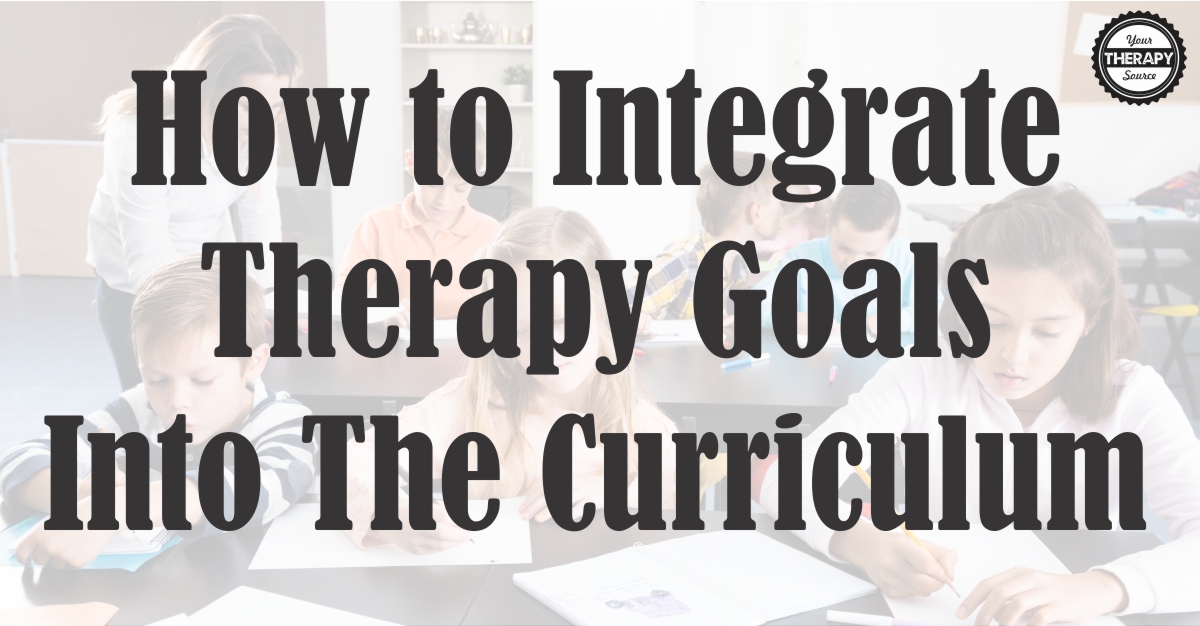 Therapy Goals Curriculum