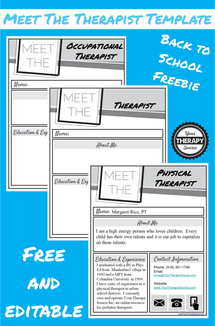Meet the Therapist Letter