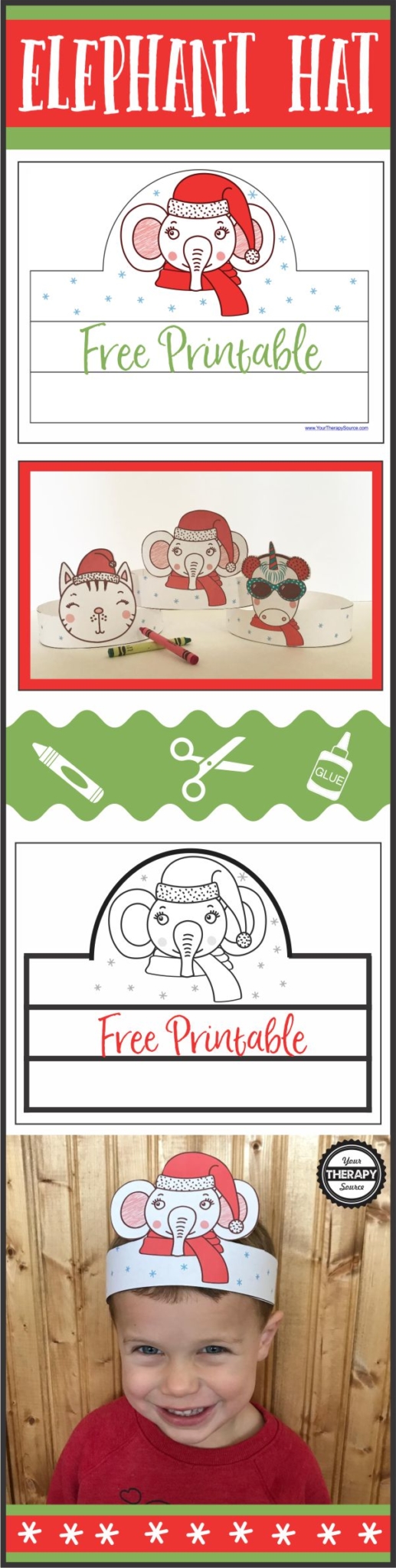 Elephant Holiday Hat