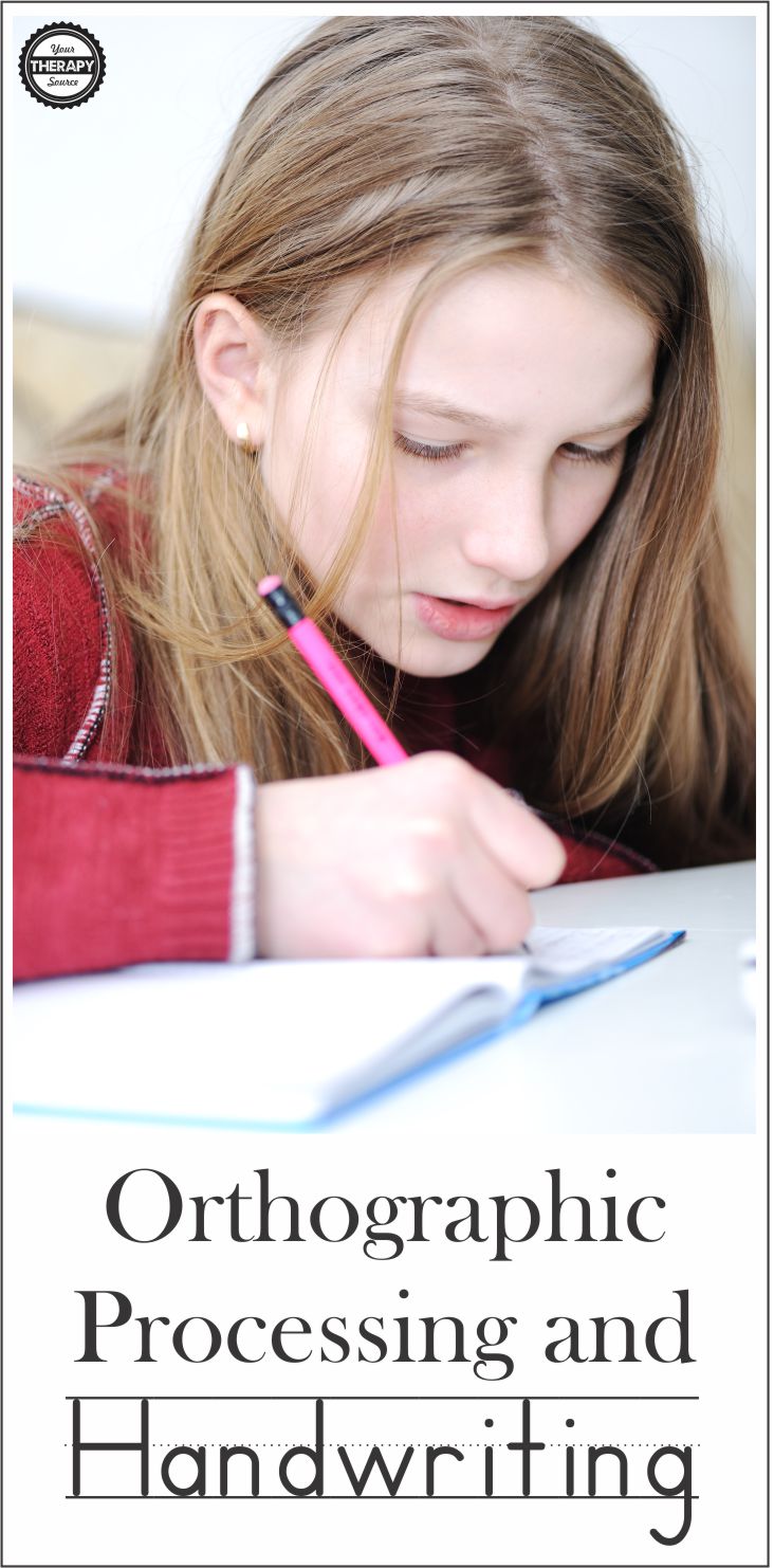 Orthographic Processing and Handwriting