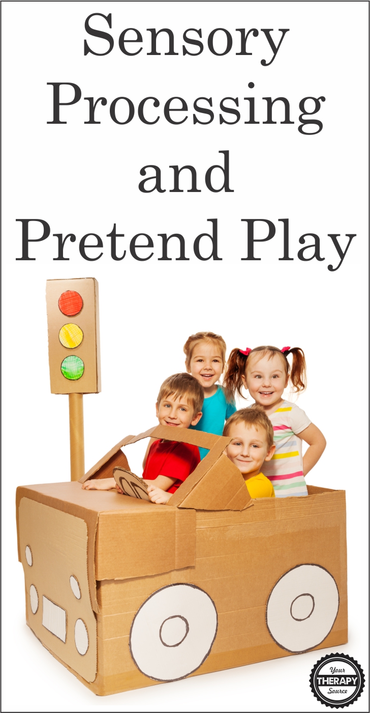 Sensory Processing and Pretend Play - The results of the assessment regarding the relationship between sensory processing and pretend play indicated the following:  significant relationships between elaborate pretend play and body awareness, balance, and touch.  Read more on the blog.