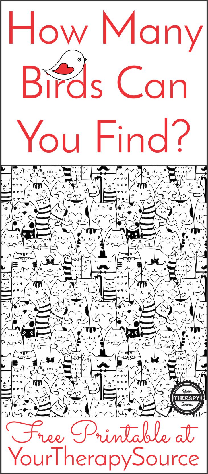 How Many Birds Can you Find Visual Perceptual Activity from Your Therapy Source