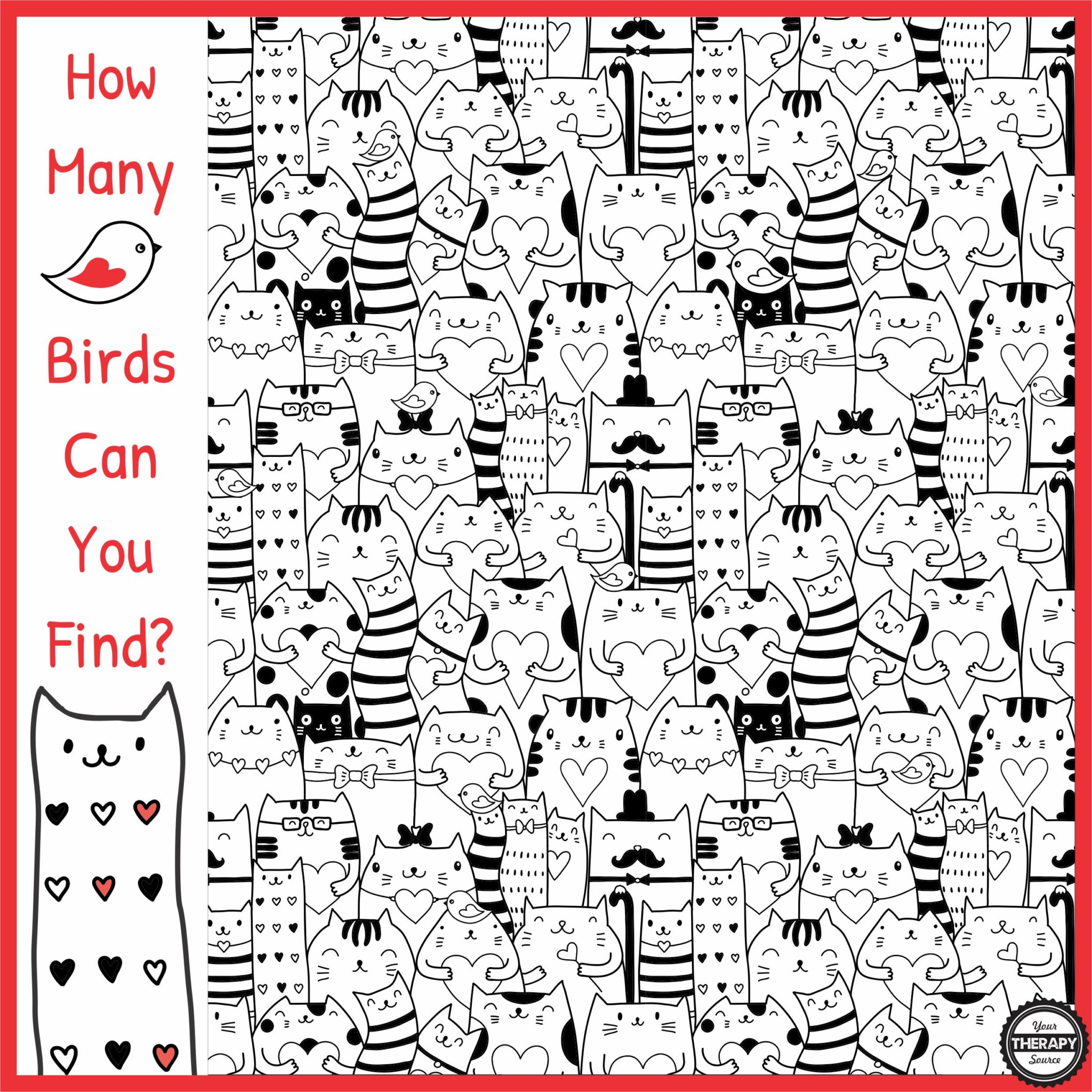 How Many Birds Can You Find Visual Perceptual Activity from Your Therapy Source