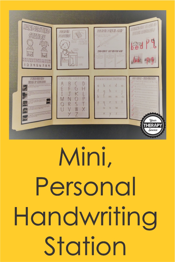 handwriting practice for kids - personal handwriting station
