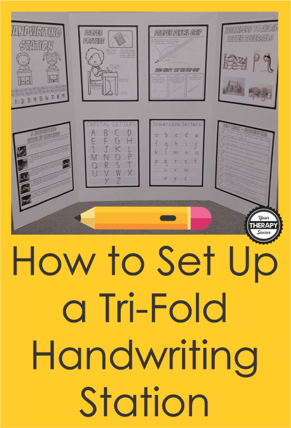 Handwriting practice for kids - trifold station