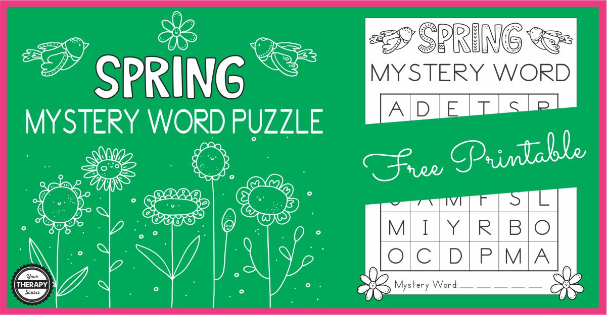Spring Mystery Word Visual Perceptual Puzzle