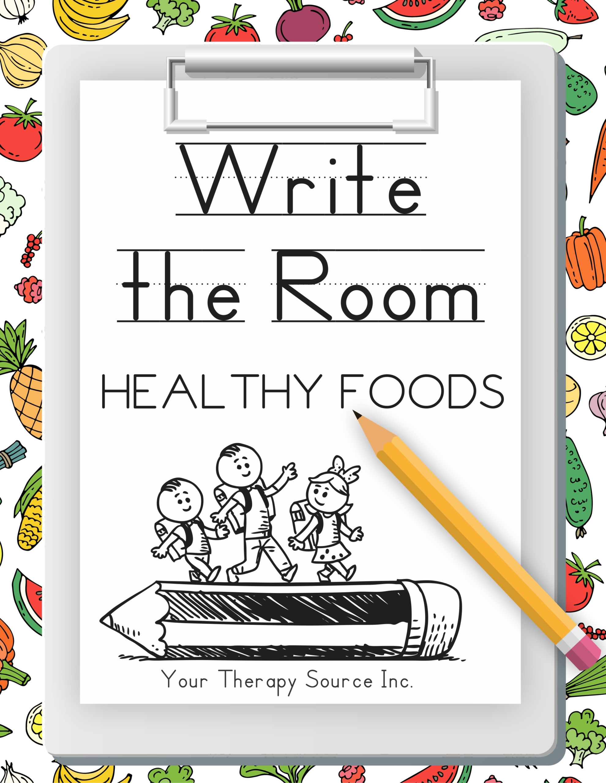 Write the Room Healthy Foods digital download includes 40 healthy food picture word cards from the 5 food groups along with differentiated recording sheets to support various levels of handwriting skills. 
