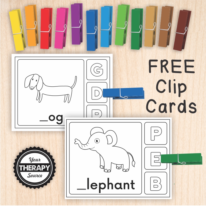 Clip Cards for Hand Strengthening - FREE