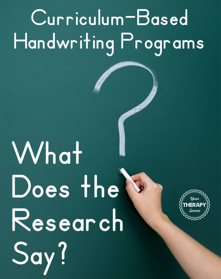 Curriculum-Based Handwriting Programs - What Does the Research Say?