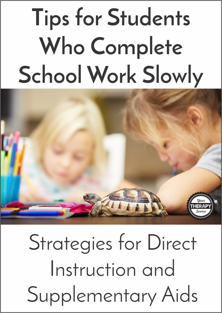 Students Who Complete School Work Slowly