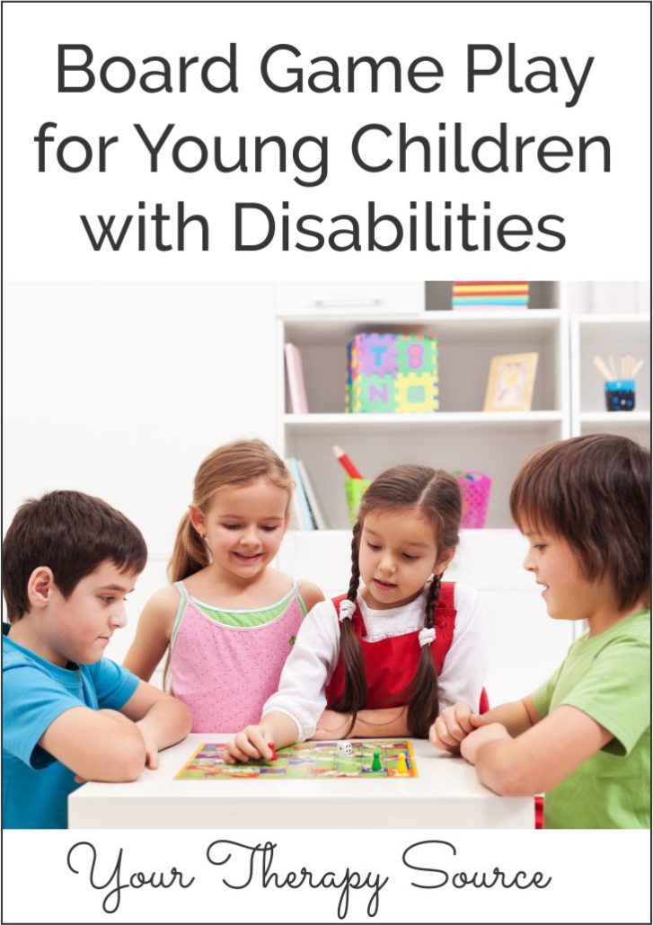 Research indicates that play is associated with improved social and communication skills and promotes improved physical and mental health.  In addition, play provides opportunities to foster relationships with caregivers and peers.  There are many benefits of board game play for young children with disabilities.