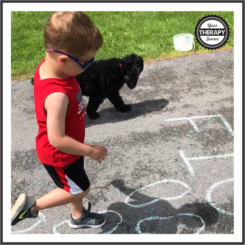 Sidewalk Chalk Obstacle Course Movement and Learning