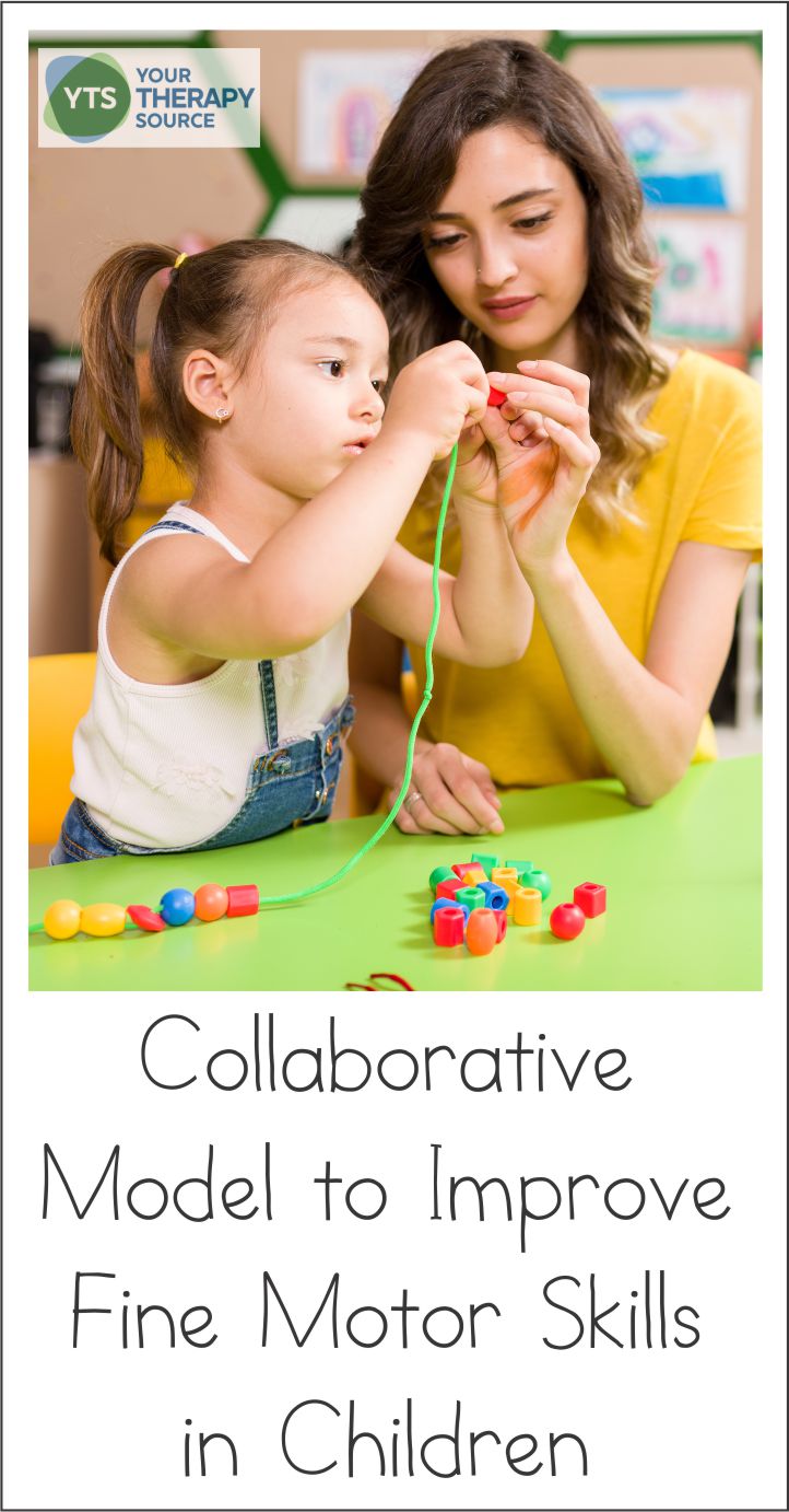 Do you provide push-in or collaborative treatment sessions as a school-based Occupational Therapist?  Many school-based therapists do provide related services in this manner to help improve carryover of services.  Occupational Therapist Ingrid C. King, MSc. completed a research study on a collaborative model to improve fine motor skills in children.