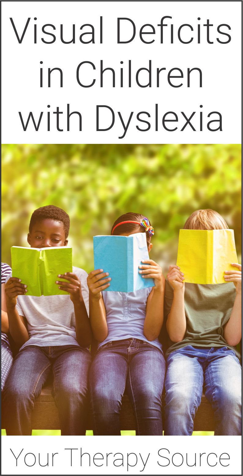 Research indicates that the core cognitive deficit in dyslexia involves language (phonological) processing.  Since reading is also a visual task, researchers explored the potential role of visual deficits in children with dyslexia.
