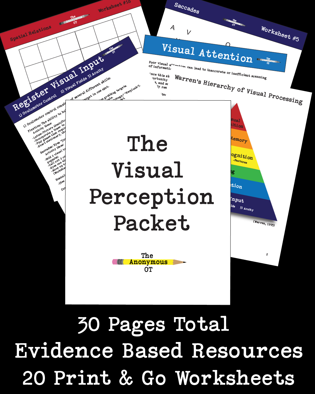 The Visual Perceptual Packet digital download is an evidence-based packet that organizes activity suggestions based on the development of visual perception.
