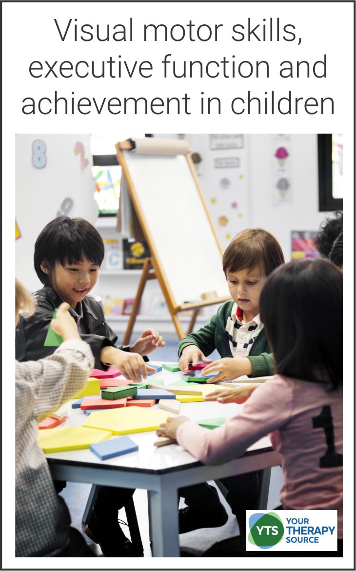 Research was published recently on the association of visual motor skills, executive function and achievement in children (for reading and math scores) for kindergartners through second graders. 