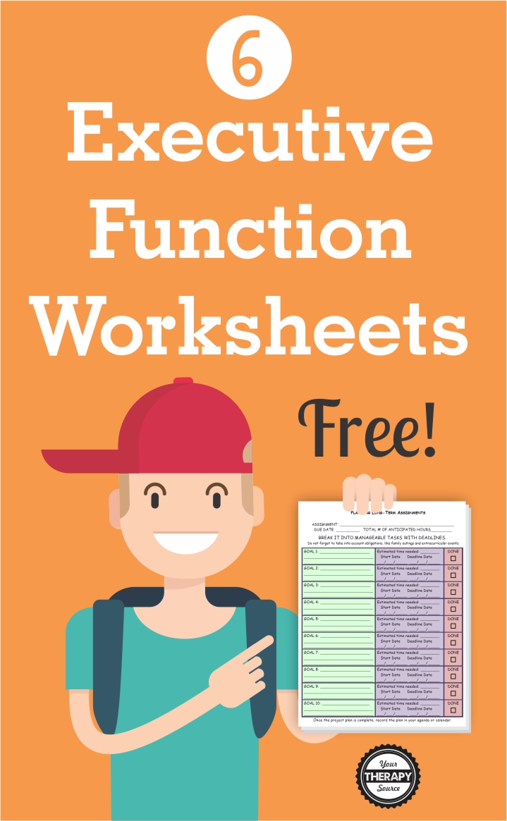 When executive function deficits are present, students can become frustrated, disengaged and give up. Here are 6 FREE executive functioning activity worksheets to help students succeed.