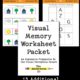 The Visual Memory Worksheet Packet includes 13 different, NO PREP activities to address a wide variety of visual memory, pattern recognition, and visual attention skills. They can also be graded up or down depending on the skill level of the child. 