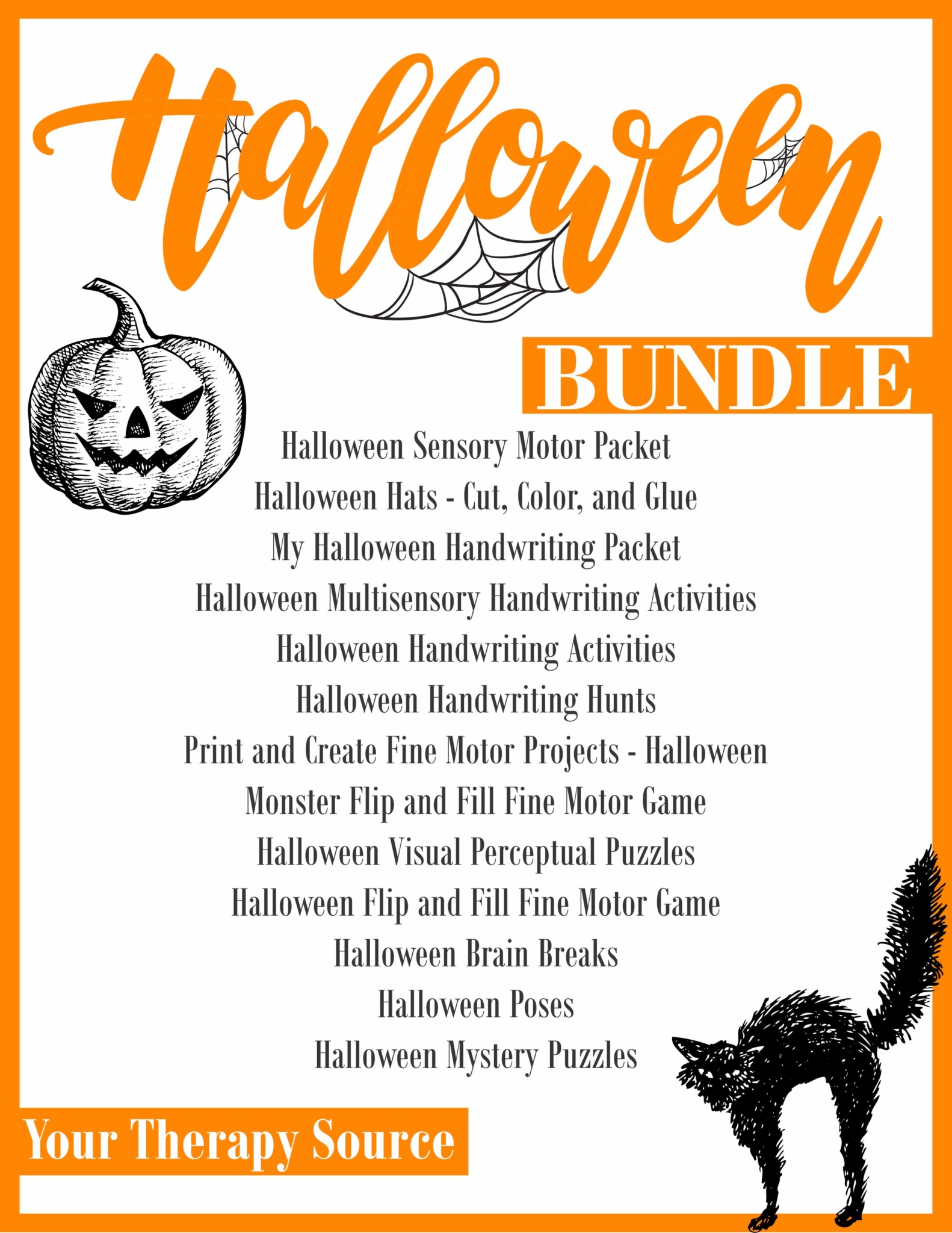 Halloween Worksheets and Activities Bundle