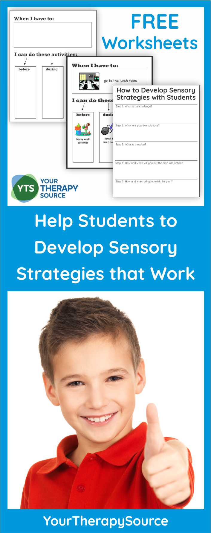 For many students with sensory processing disorder, it is of utmost importance to determine how to help students develop sensory strategies that work to function more efficiently at school.