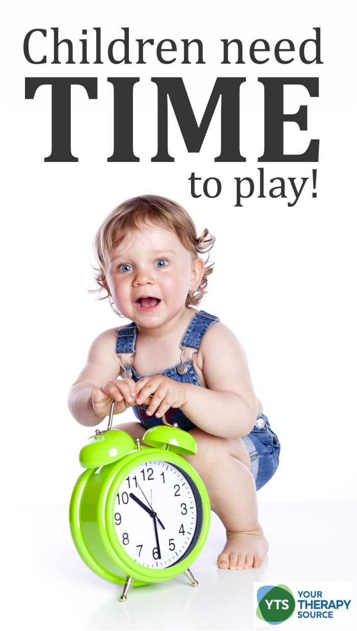 Children need TIME to play - gross motor skill activities to encourage the development of play skills in children