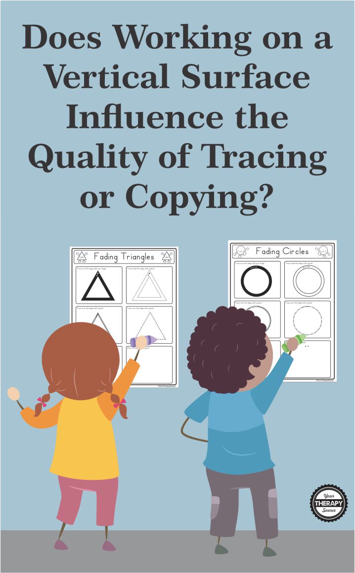 Researchers recently carried out a study to determine if the quality or performance level was affected when you go from working on a horizontal to a vertical surface.