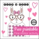 Valentine Game Printable - free bunny fine motor game