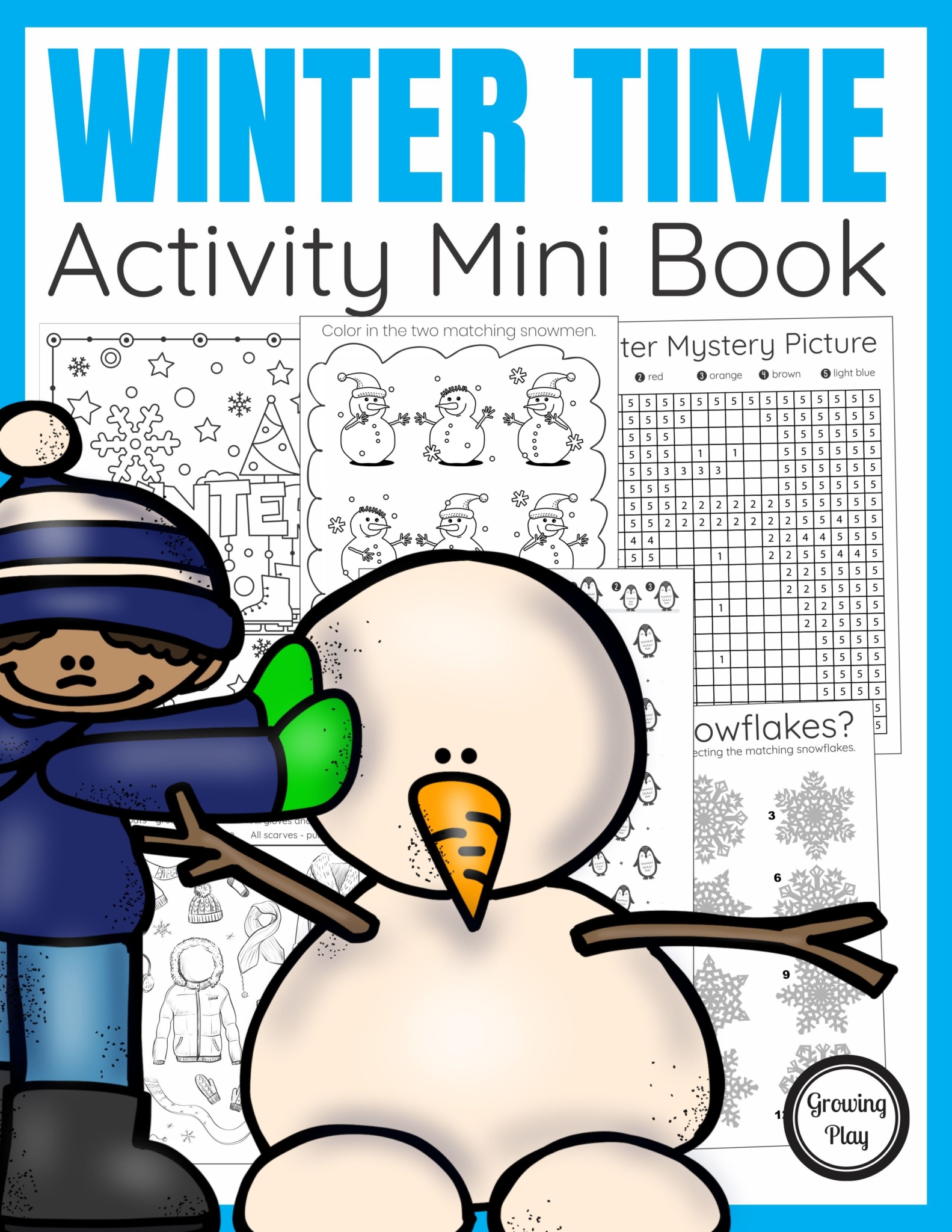 The Winter Activity Book digital download includes super FUN puzzles, coloring pages, and mazes to entertain the kids this Winter season. 