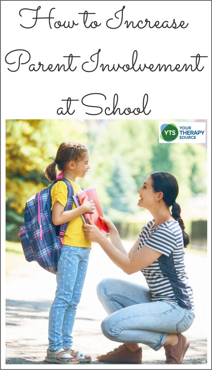 Do you struggle with figuring out how to increase parent involvement at school? It can be difficult for school-based therapists, teachers and other staff to reach out to parents during the hectic school day.
Parents are an integral part of the special education team. They know the most about their children’s strengths, weaknesses, and personal preferences. Therapists and other school staff need to include parents in all decision making for children.