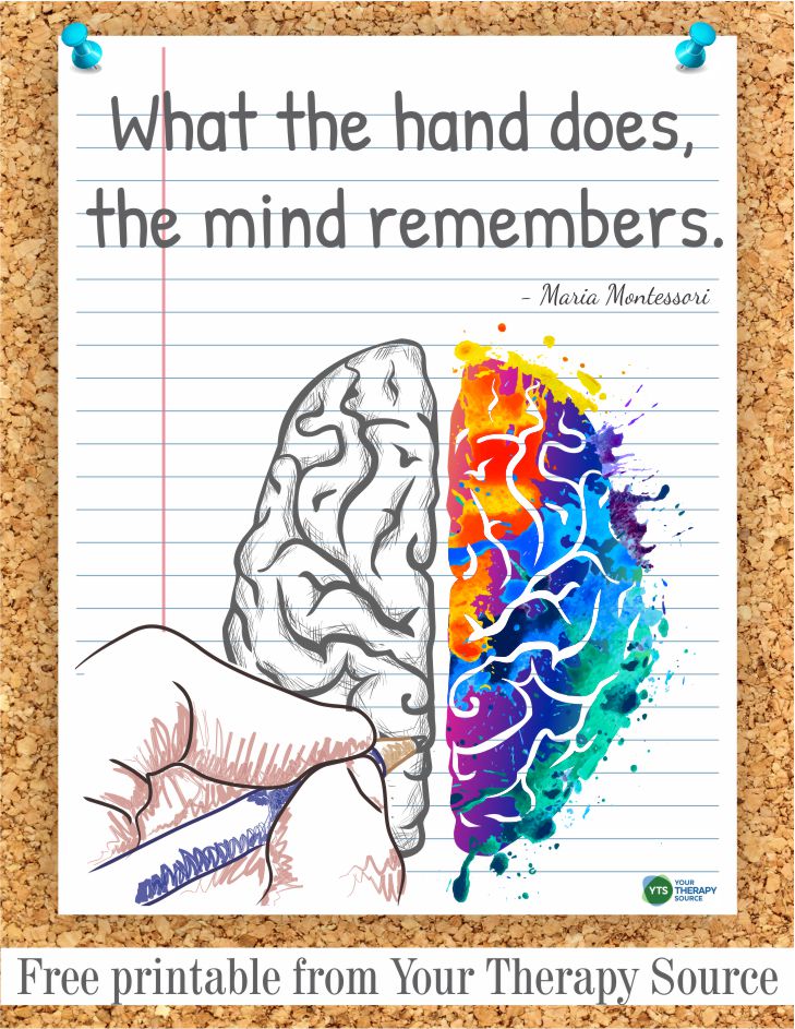 Do you ever stop to think about the benefits of writing by hand? Are students and adults losing out on the benefits of writing by hand due to technology? What the hand does, the mind remembers. - Maria Montessori