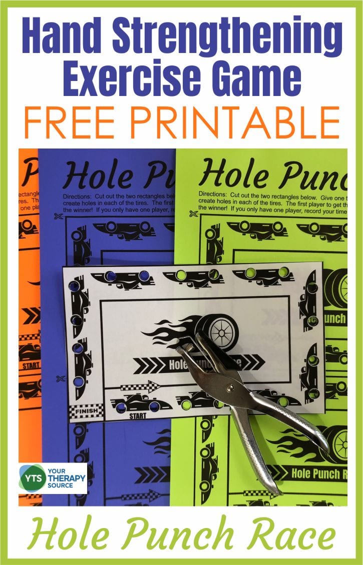 add this fun FREE printable hand strengthening exercise game to work on building up those muscles. From Your Therapy Source