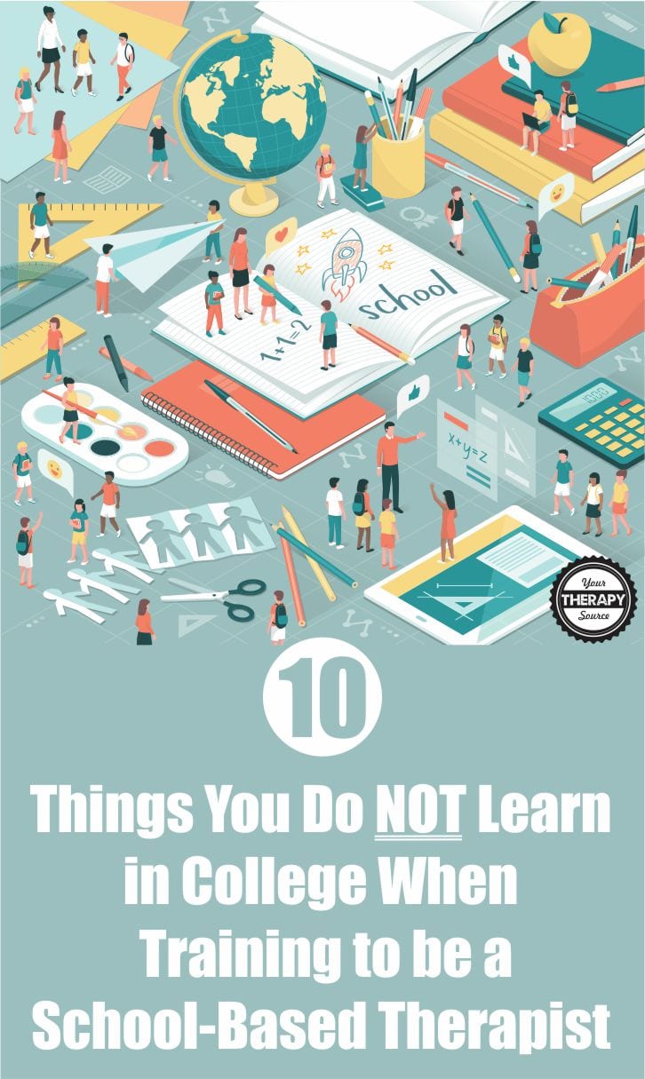 There is so much learning on the job as a school-based therapist (OT or PT)! Here are my thoughts on what the University forgot to mention
