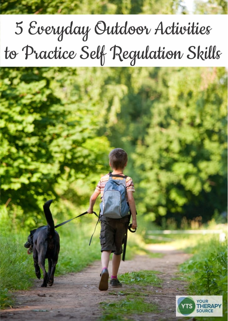 Here are 5 everyday outdoor activities to practice self-regulation skills in children to help them learn how to practice self control.