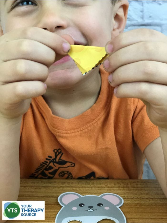 This fine motor skills game, Eat the Cheese, is super adorable and fun to get little fingers ready to pick up small objects. You can download it for free at the end of this post!